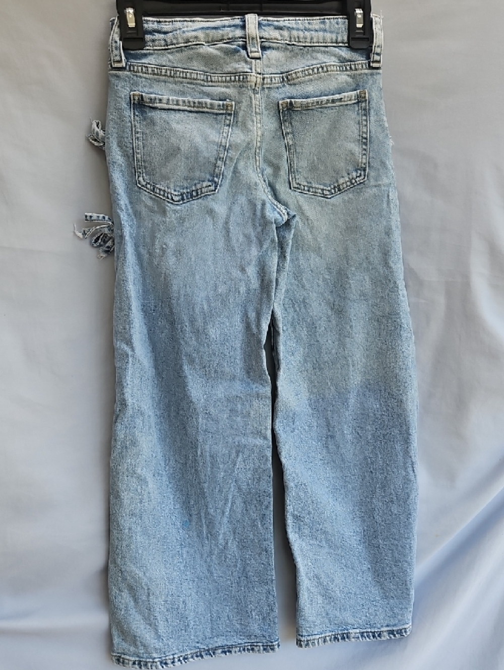 H&M Light Blue Wide-Leg Jeans with Ribbon Accents Girl 10 - Picture 3 of 6